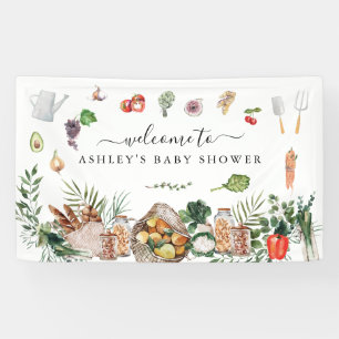 Locally Grown Farmer's Market   Baby Shower  Banner