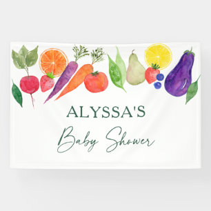 Locally Grown Farmers Market Baby Shower Banner