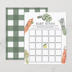 Locally Grown Farmers Market Baby Shower Bingo