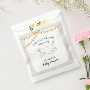 Locally Grown Farmers Market Baby Shower Favour Bags