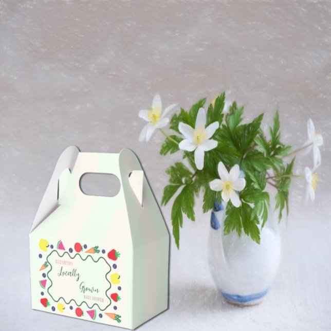 Locally Grown Farmer's Market Baby Shower Favour Box (Creator Uploaded)