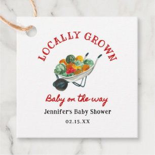 Locally Grown Farmers Market Baby Shower Favour Tags