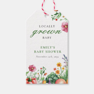 Locally Grown Farmers Market Baby Shower Gift Tags