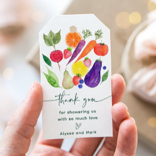 Locally Grown Farmers Market Baby Shower Gift Tags