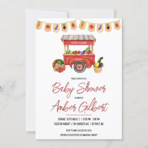 Locally Grown, Farmer's Market Baby Shower Invitation