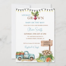 Locally Grown Farmers Market Baby Shower