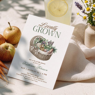 Locally Grown Farmer's Market Baby Shower Invitation