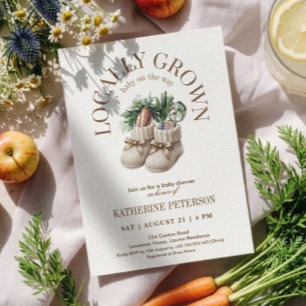 Locally Grown Farmer's Market Baby Shower Invitation