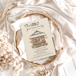 Locally Grown Farmer's Market Baby Shower  Invitation