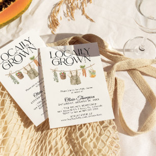 Locally Grown Farmers Market Baby Shower Invitation