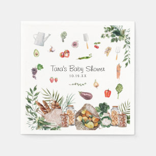 Locally Grown Farmer's Market   Baby Shower Napkin