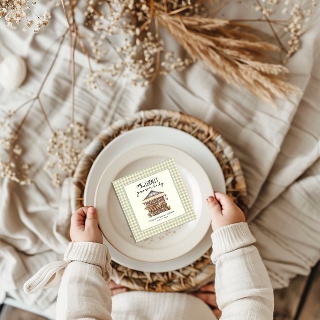 Locally Grown Farmer's Market Baby Shower  Napkin (Locally Grown Baby
Baby Shower Paper Napkin
)