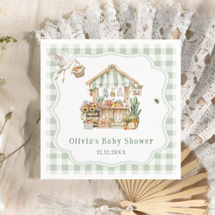 Locally Grown Farmers Market Baby Shower Napkin