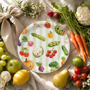 Locally Grown Farmer's Market Baby Shower Paper Plate