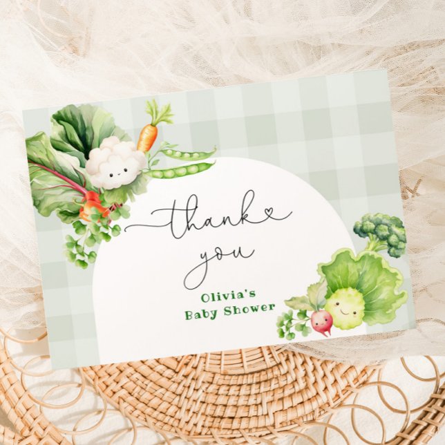 Locally grown Farmers market baby shower thank you Card (Creator Uploaded)