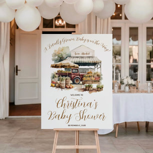 Locally Grown, Farmer's Market Baby Shower Welcome Poster