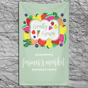 Locally Grown Farmer's Market Birthday Banner