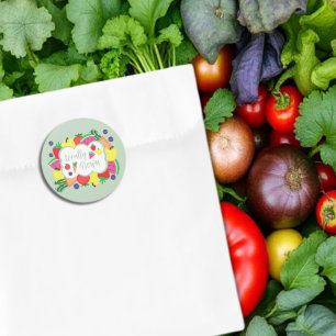 Locally Grown Farmer's Market Birthday Classic Round Sticker