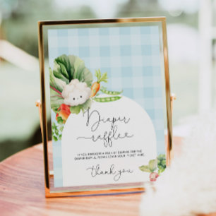 Locally grown farmers market blue Diaper raffle Poster