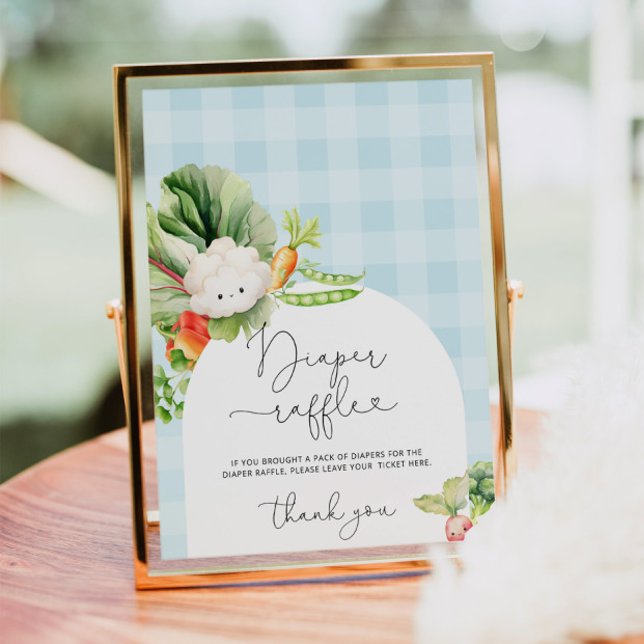 Locally grown farmers market blue Diaper raffle Poster (Creator Uploaded)