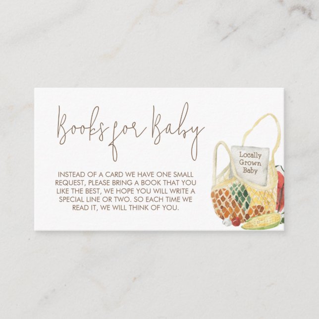 Locally Grown Farmers Market Books for Baby Enclosure Card (Front)