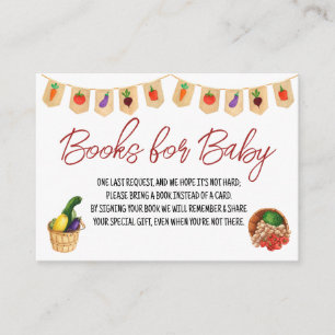 Locally Grown, Farmer's Market, Books for Baby Enclosure Card