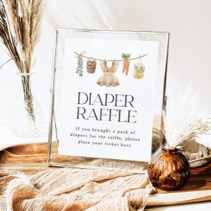 Locally Grown Farmers Market Diaper Raffle Sign