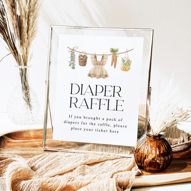 Locally Grown Farmers Market Diaper Raffle Sign (Creator Uploaded)