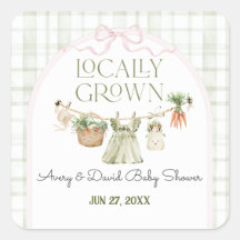 Locally Grown Farmers Market Girl Baby Shower
