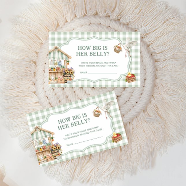 Locally Grown Farmers Market How Big Is Her Belly Enclosure Card (Creator Uploaded)