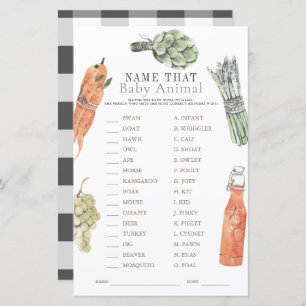 Locally Grown Farmers Market Name the Baby Animal