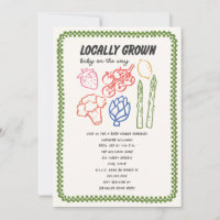 Locally Grown Farmer's Market Neutral Baby Shower