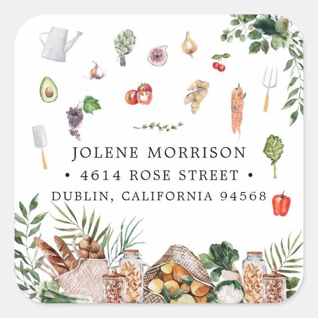 Locally Grown Farmer's Market Return Address Label (Front)