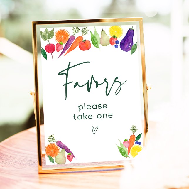 Locally Grown Farmers Market Shower Favours Sign (Creator Uploaded)