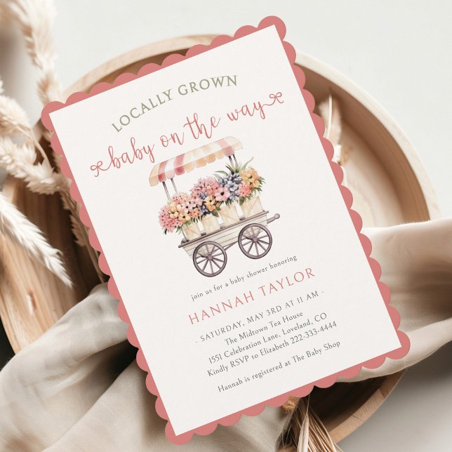 Locally Grown Floral Baby Shower Invitation (Creator Uploaded)