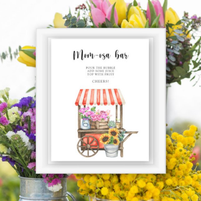 locally grown flowers baby shower - Momosa bar Poster (Creator Uploaded)