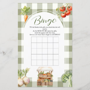 Locally Grown Fresh Market Baby Shower Bingo Games