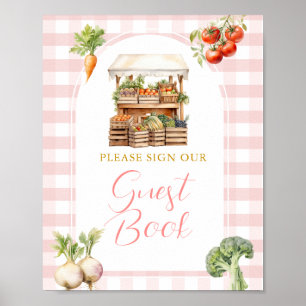 Locally Grown Fresh Market Baby Shower Guest Book