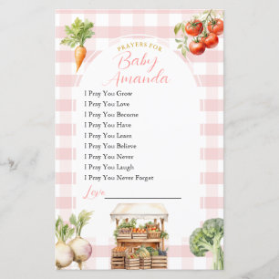 Locally Grown Fresh Market Baby Shower Prayers 