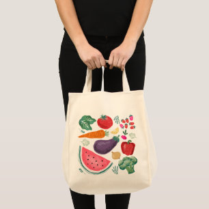 Locally Grown Fruits and Vegetables Grocery Bag