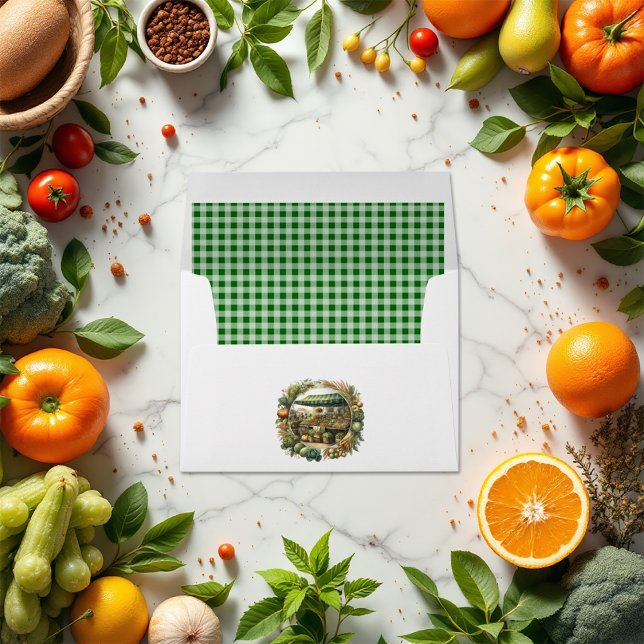Locally Grown Gingham – Farmers Market Birthday Envelope (Locally Grown Gingham – Farmers Market Birthday Envelope)