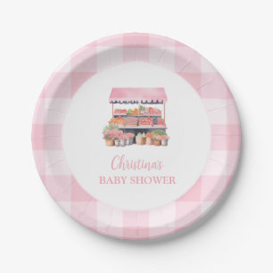 Locally Grown Girl Baby Shower Paper Plate