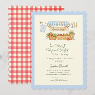 Locally Grown Market Baby Shower Invitation