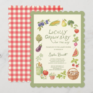Locally Grown Market  Baby Shower  Invitation