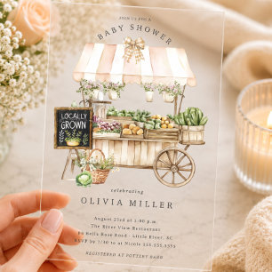 Locally Grown Market Baby Shower Invitation