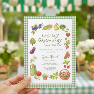 Locally Grown Market Baby Shower Invitation