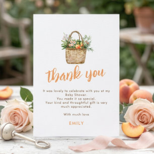 Locally Grown Market Baby Shower Thank You Card