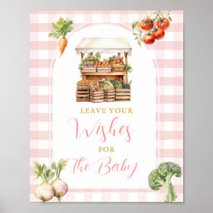 Locally Grown Market Baby Shower Wishes for Baby Poster