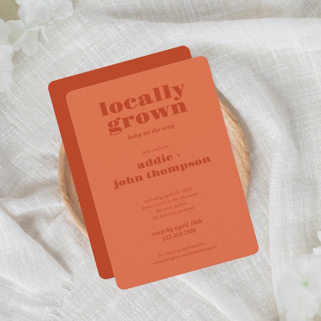 Locally Grown Modern Invitation | Colorblock BOLD (Creator Uploaded)