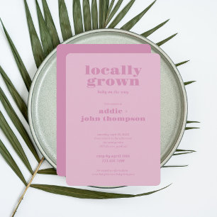 Locally Grown Modern Invitation Colorblock PINK